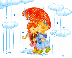 Gif pluie et parapluie