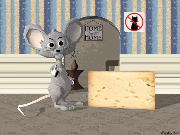 La souris et le fromage(cartoon)